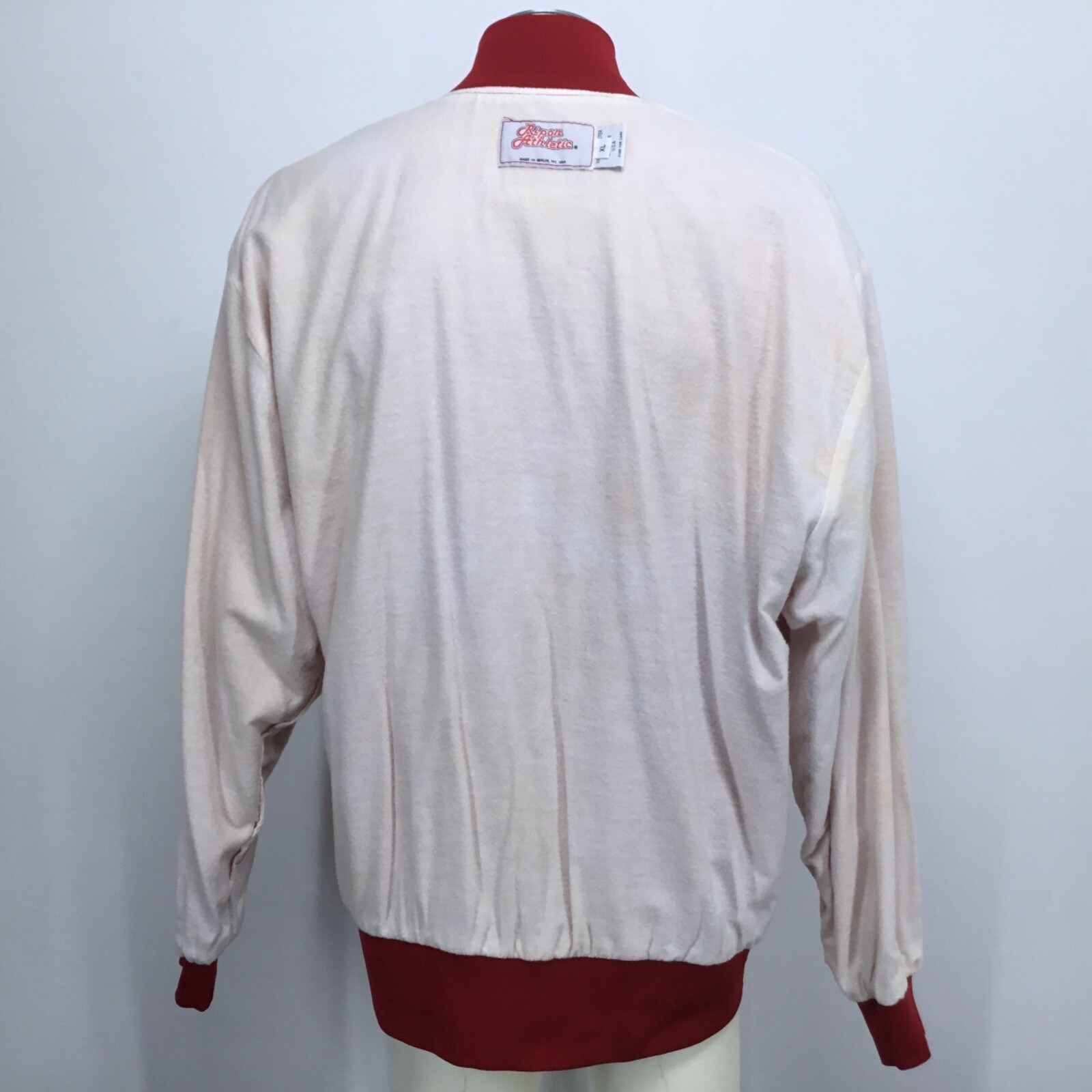 Vintage Men Sz XL Baseball Jacket Ripon Athletic Lined USA Made 90s
