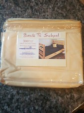 Back to School 300 thread count TWIN XL wrinkle resistant sheet yellow new cotto