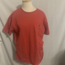 Vintage Polo Ralph Lauren Pocket Shirt Mens Size Large Red Embroidered Pony 90s