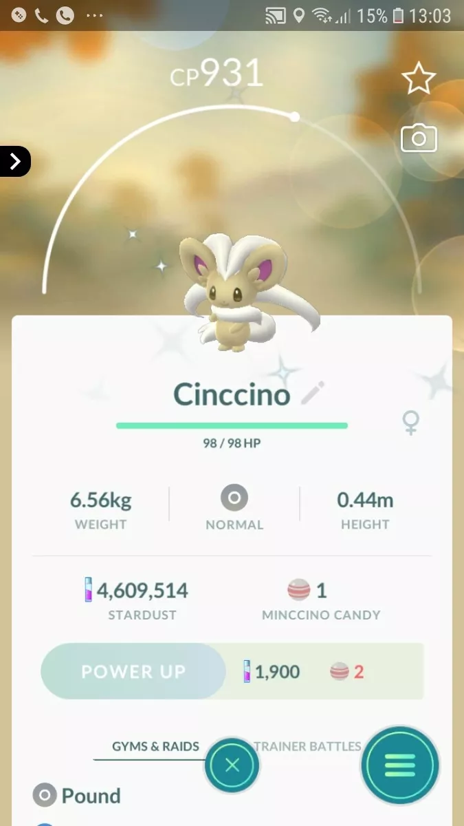 Shiny Cinccino Minccino Evolution Pokemon Trade Go eBay