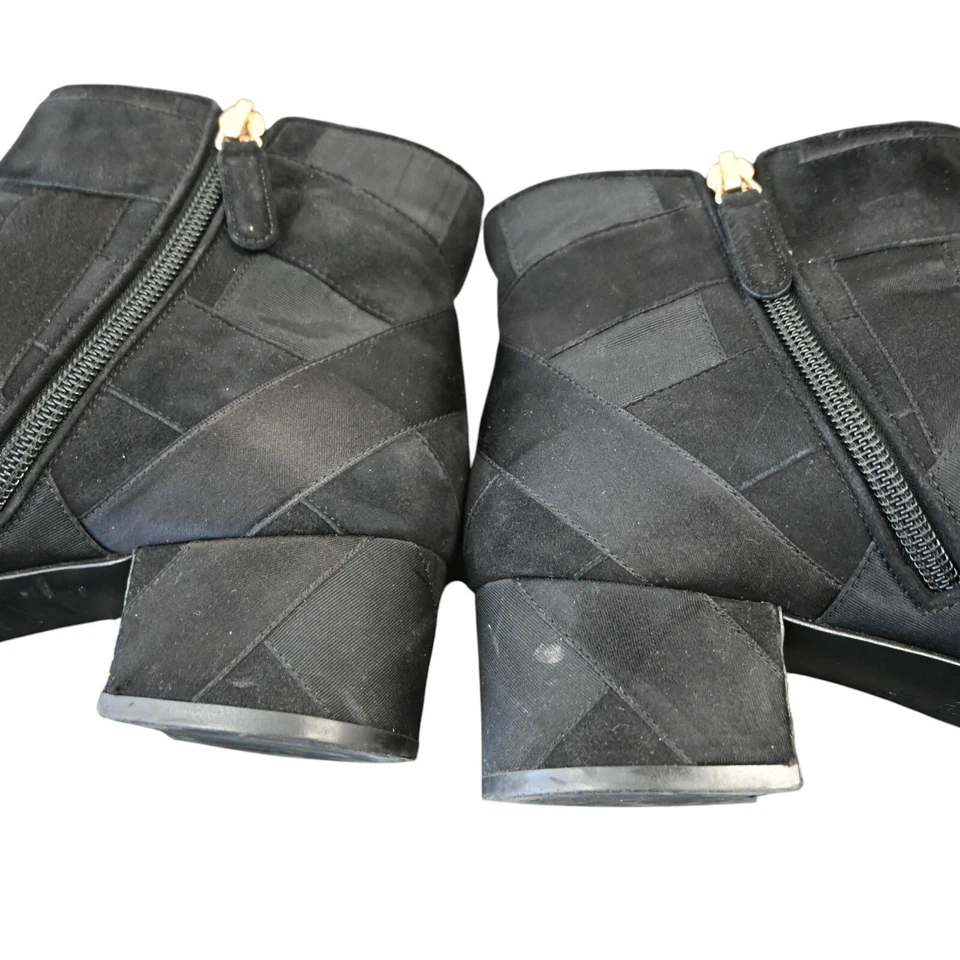 香奈儿拼布高跟鞋 39.5 码黑色双 C 鞋头标志 — 第 4/4 张图片