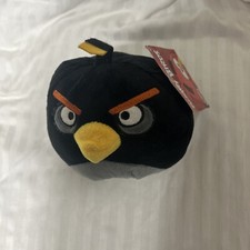 Angry Birds Black Bomb Plush Stuffed Animal Commonwealth Rovio With Tag.