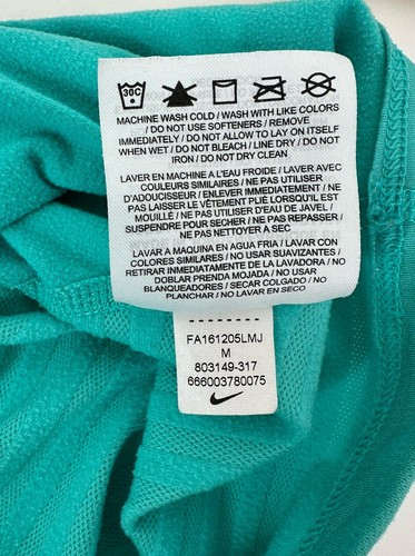 Nike Pro Top Women’s Medium 1/4 Zip Shirt Running Pullover Just Do It Green - Picture 10 of 10