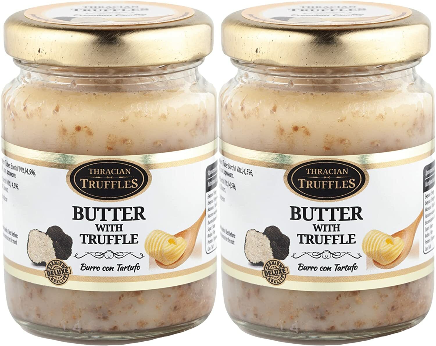 Mantequilla de trufa con trufa blanca Tuber Borchii para pasta risotto palomitas de maíz 2 x 80 g