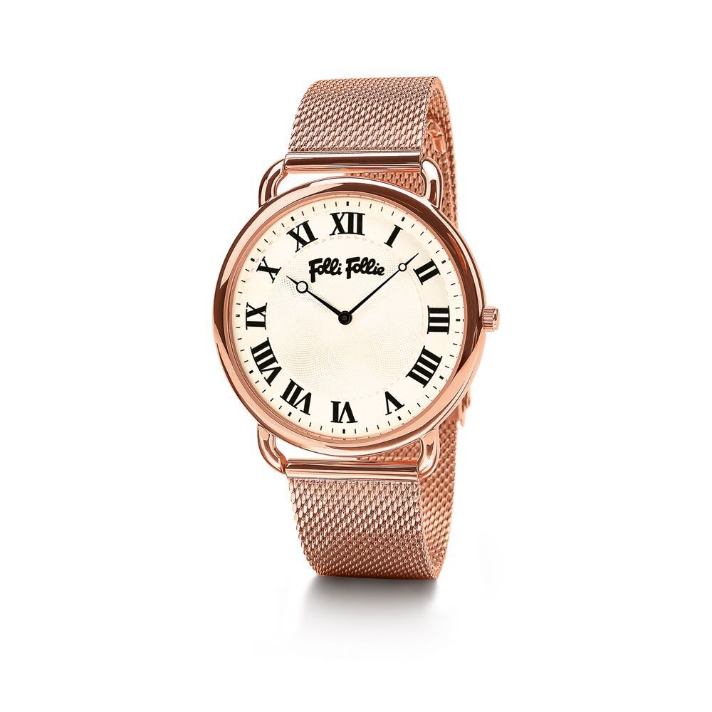 Folli Follie Rose Gold Stainless Steel Elegant Wristwatch
