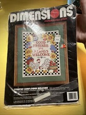 DIMENSIONS STAMPED CROSS STITCH COUNTRY SUNFLOWER WELCOME