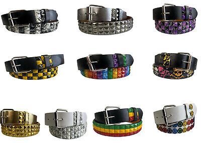 Metal Studded Leather Stud Designed Belt Pyramid Punk Rock Metal Studded Leather Stud Designed Belt Pyramid Punk Rock