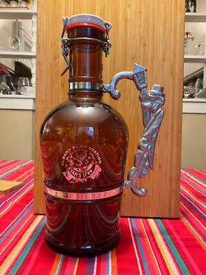 Albany Pump Station, Evans 1786 2L Growler, brown glass with porcelain flip top