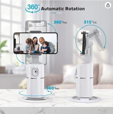 Smart Tracking Phone 360° Tripod Stand Holder - Gimbal Stabilizer [WHITE]