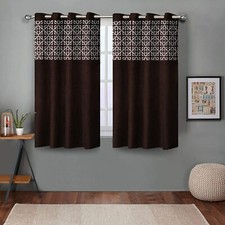 New 2 Piece Eyelet Window Curtain Set - 5 ft