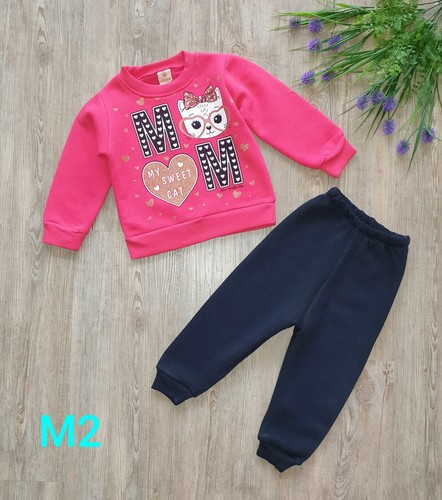 ‼️SALE‼️Kinder Mädchen Thermo Jogginganzug Pullover Hosen Jogger Katze Hase - Bild 5 von 17