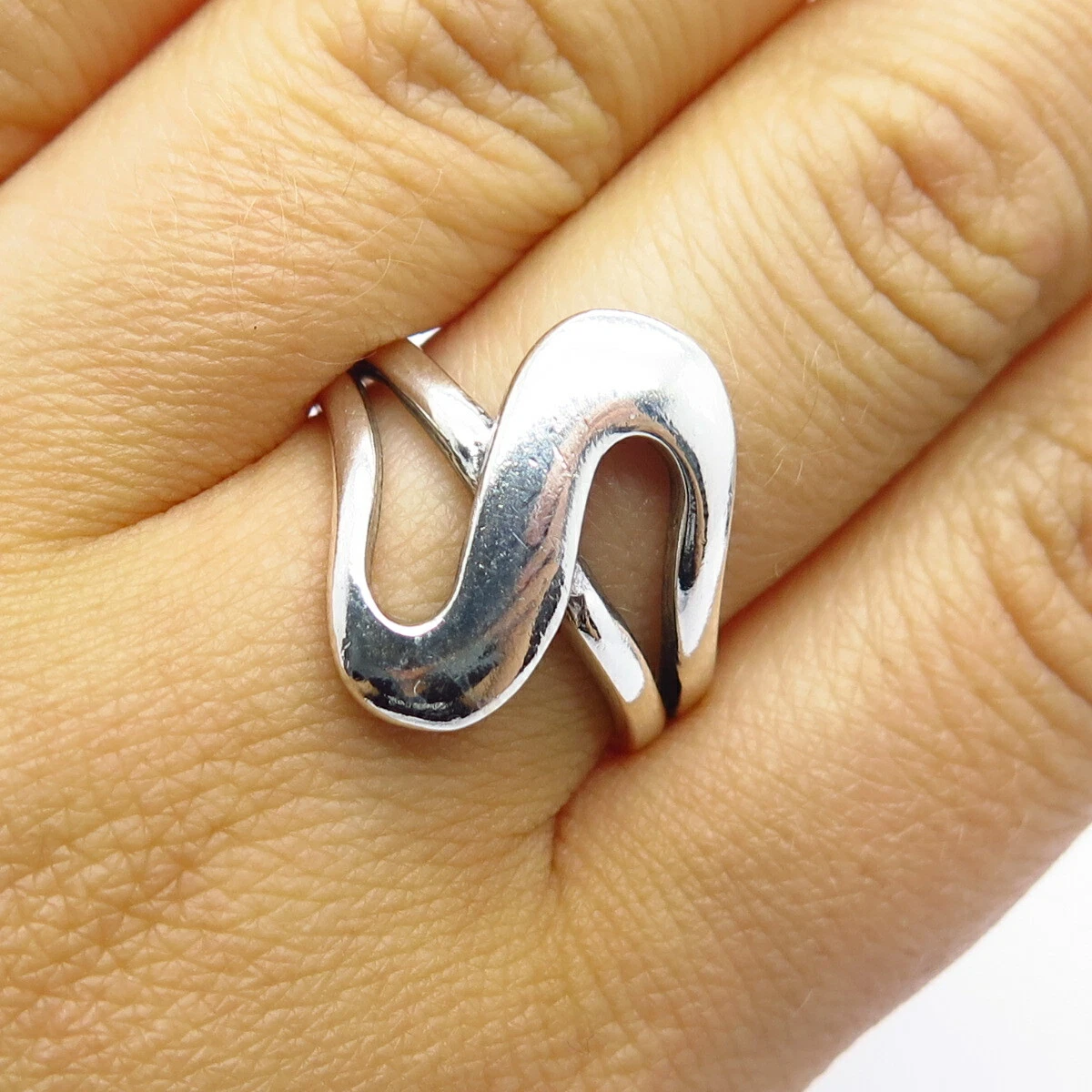 S letter hotsell silver ring