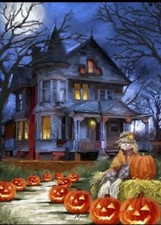 Halloween 5D Diamond Painting Kit For Adults DIY Full Drill Haunted House Art