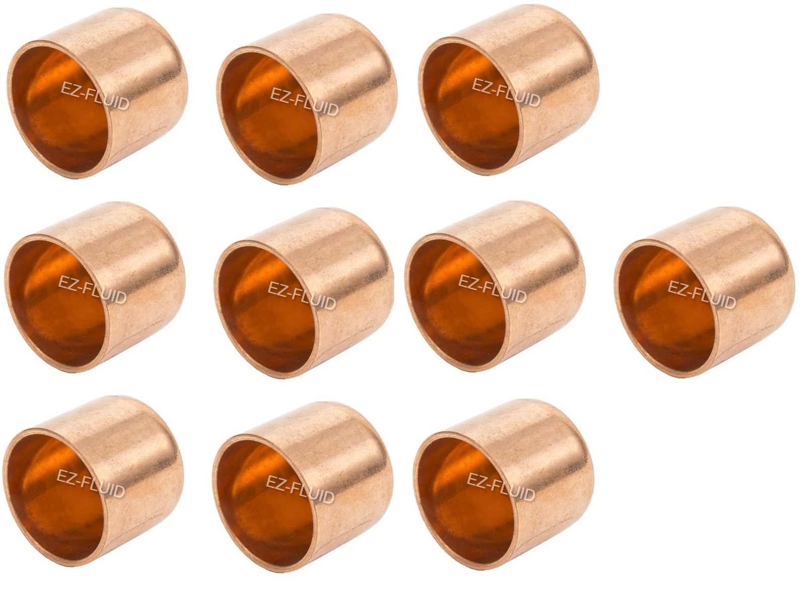 10pcs Plumbing 1/2" Solder Lf Copper Pipe End Cappressure Copper Cap Plug Fitt