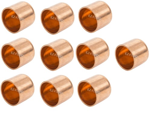 10pcs Plumbing 1/2" Solder Lf Copper Pipe End Cappressure Copper Cap Plug Fitt