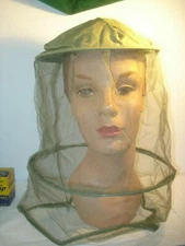 Brand New MILITARY INSECT HEAD NET HAT Mosquito Military MADE IN Hong Kong