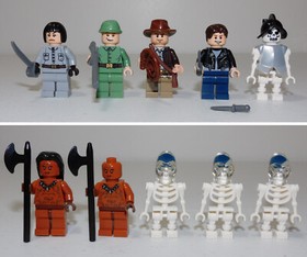 100% 2008 LEGO #7627 Indiana Jones Set TEMPLE OF THE CRYSTAL SKULL Mutt Minifig+