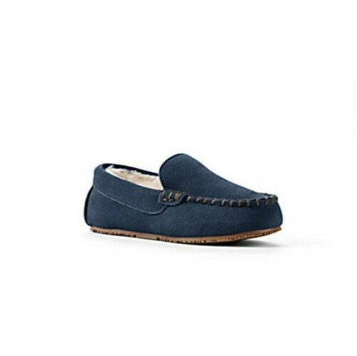 Suede Moccasin Slippers-Size 
