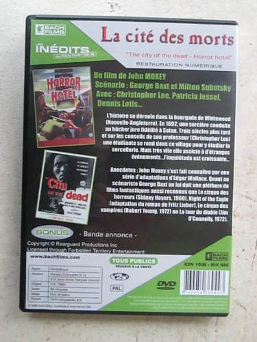 LA CITE DES MORTS 1960 DVD - Picture 2 of 2