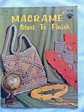 MACRAME Start to Finish Vintage 1971 Craft Book H-193 Purse Necklace Bracelet