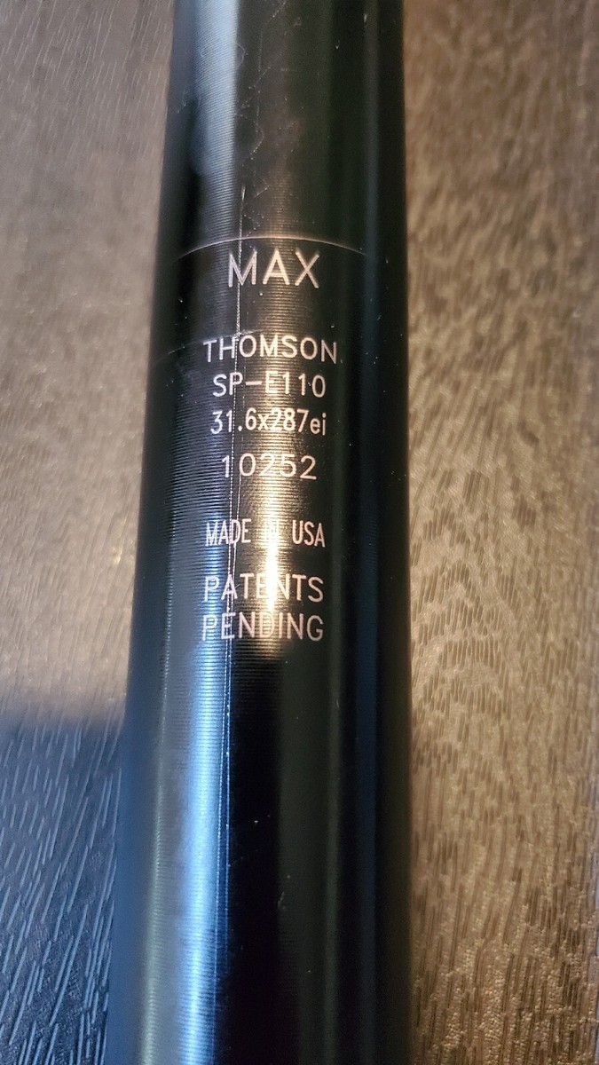 THOMSON ELITE SEAT POST 31.6 MM X 287 MM BLACK | eBay
