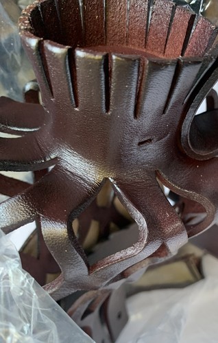 The Level Best Leather Professional Grade Pool Table Pockets, Cordovan Shield - Picture 5 of 5