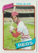 1980 Topps #281 Paul Blair Baseball Card Cincinnati Reds