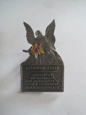 Guardian Angel Masonic Pewter Scarf Clip GUC