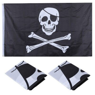 Jolly Roger Pirate Crossbones Flag Cross Bones Skull Head 3 X 5 Feet NEW!!!!!!!!