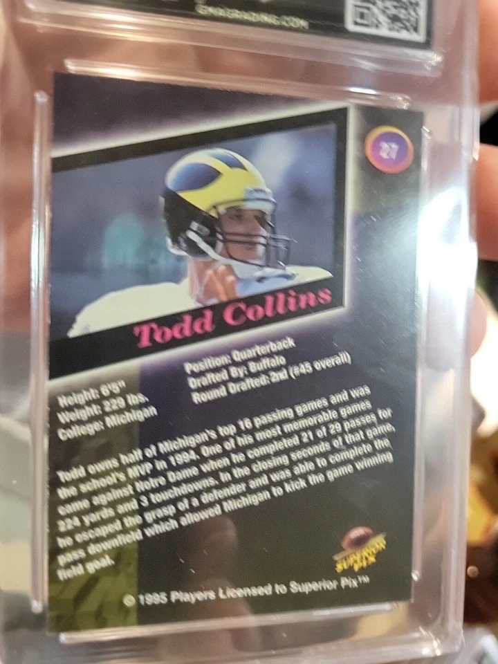 1996 Superior Pix Todd Collins 2851/5000 - Image 3 of 4