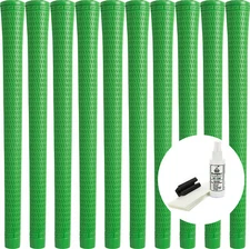 Star Sidewinder Green Golf Grips - Set of 10 w/ Grip Kit - Made in U.S.A.
