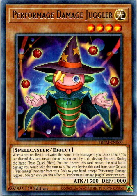Performage Damage Juggler GEIM-EN060 Yu-Gi-Oh! Card Mint 1st Edition | eBay