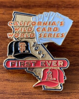 2002 Peter David California's Wild Card Series First Ever Giants vs Angels Pin