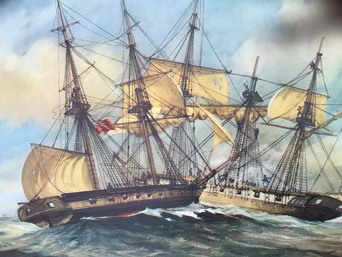 Vintage Set Of 4 Percy Dalton Prints, Nautical-galleon Warships 16”x20”, Sailing - Picture 18 of 24