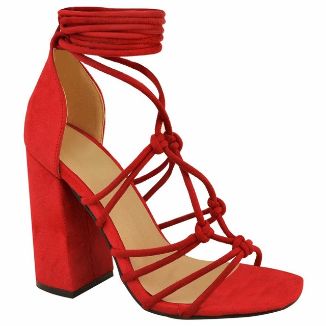 low block heel tie up sandals