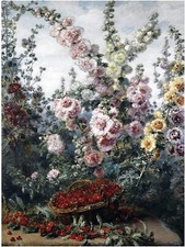 Cherries A. Kreyder Flowers Berry Tile Mural Kitchen Backsplash Marble Ceramic