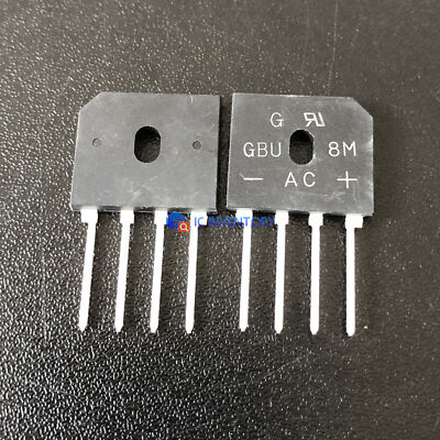 5 PCS GBU8M SIP-4 Bridge Rectifiers 8A Bridge Rectifier new