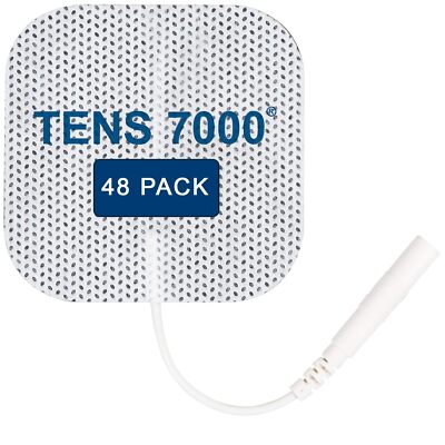 TENS 7000 Premium Electrode Pads 48 Pack 2'' x 2'' Replacement Pads OTC