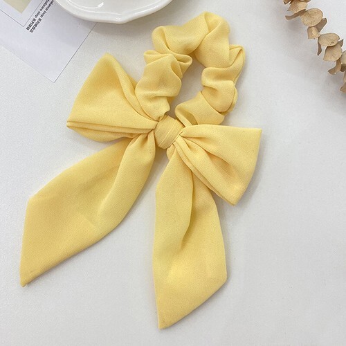 Pure Color Bowknot Scrunchies Gradient Elastic Hair Bands Knotted Bow Hair Rope^ - Picture 18 of 22