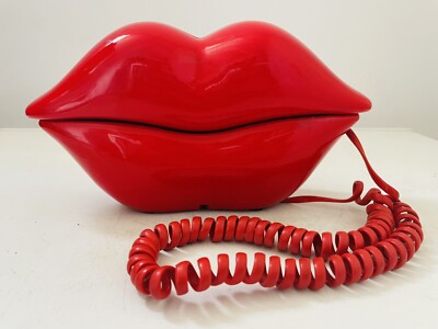 Téléphone Pop Art Lips des années 1990 : téléphone fixe vintage fantaisie - France