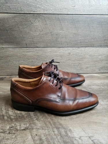 Ecco Men's Comfort Shoes Size US 9 / EU 43 Brown Leather Derby Shoes - Picture 3 of 15