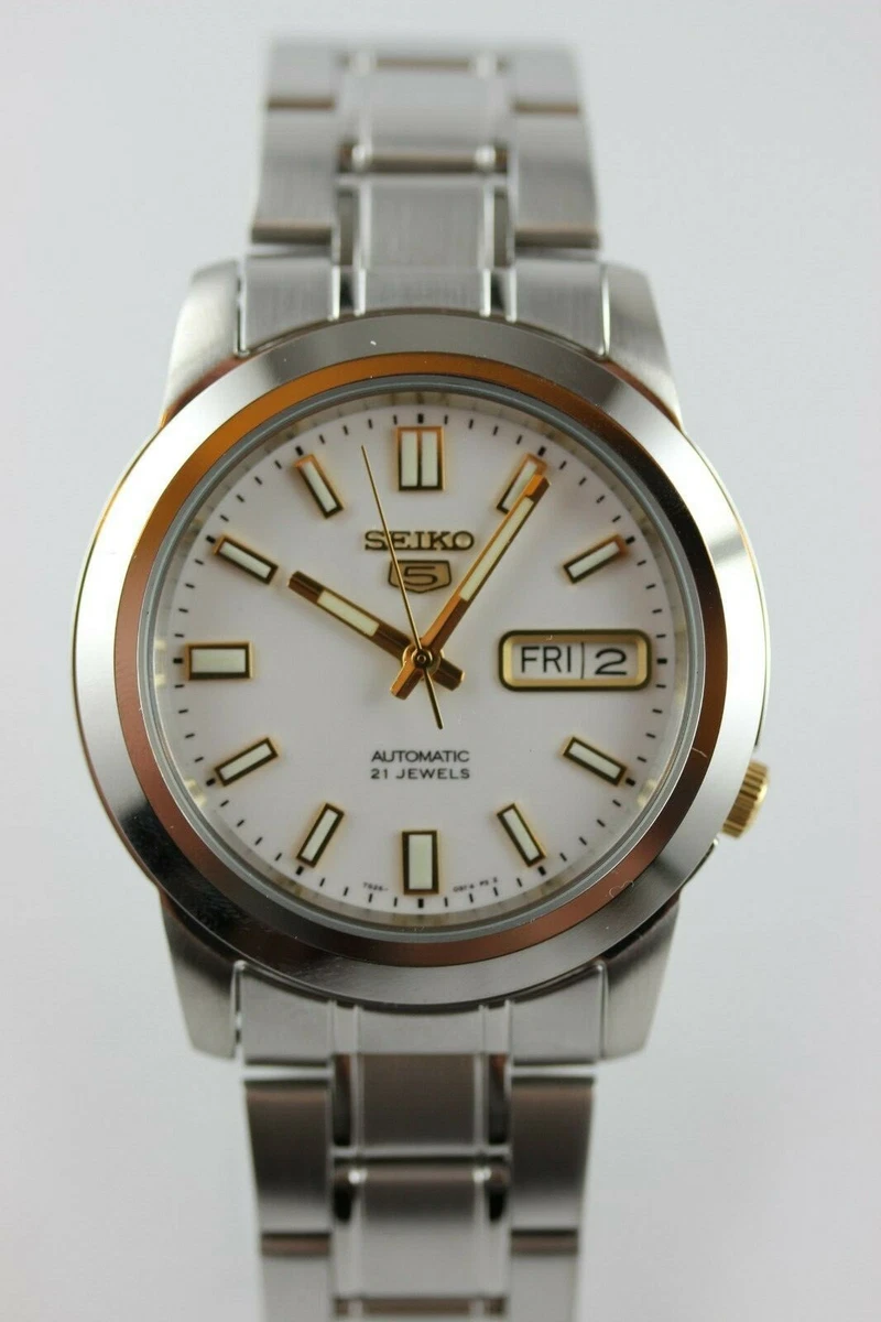 Samuel Glatte kamp SEIKO 5 automatic day + date glass bottom stainless steel bracelet men's  watch SNKK07K1 4954628131041 | eBay