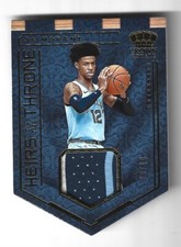 2019-20 Crown Royale Ja Morant Gold 5/10 Rookie 4 CLR Patch Heirs to the Throne