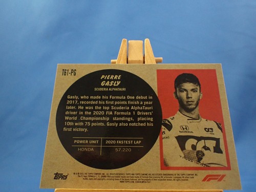 Pierre Gasly Topps Chrome Formula 1 2021 F1 1961 Refractor - Bild 2 von 2