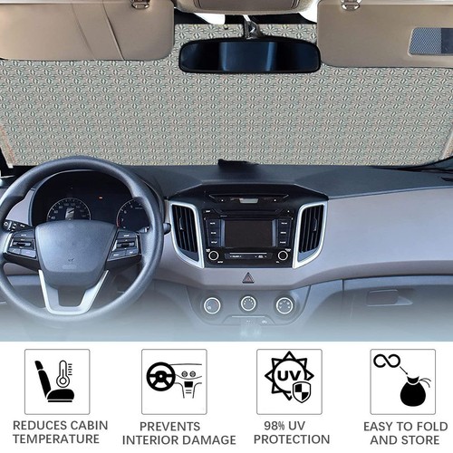 Front Car Retractable Windshield Sun Shade Visor SUV Window Folding Block Cover - Foto 5 di 8
