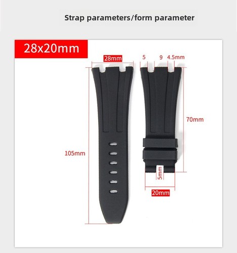 For AP Royal Oak Silicone Strap 15710 15703 Premium Rubber Watch Band 28 30x24mm - Picture 10 of 61