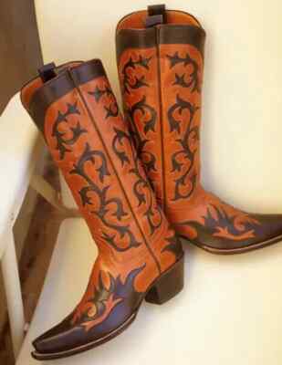 Cowboy Men's Crazy Two Tone Western Fashion Dress Handmade Stylish Unique Boot