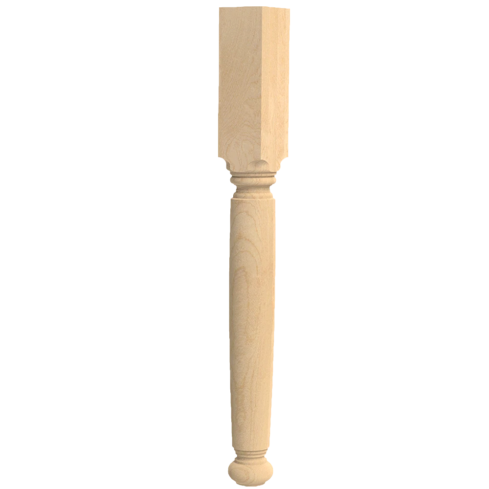 Brown Wood Designs of Distinction English Estate Column Red Oak- 3.75