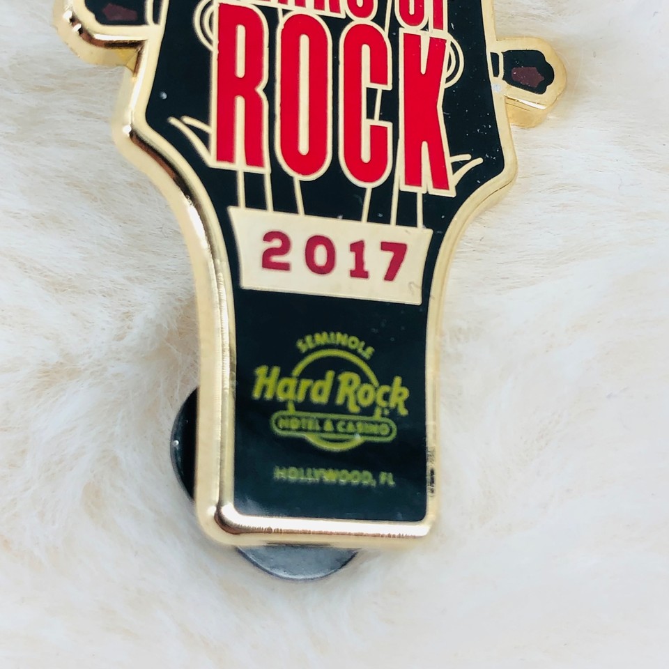 2017 Hard Rock Hotel Casino Hollywood FL Enamel Guitar Pin 13 Years