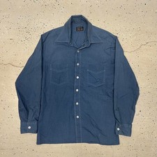 VTG 70s Jc Penny Blue button-up shirt